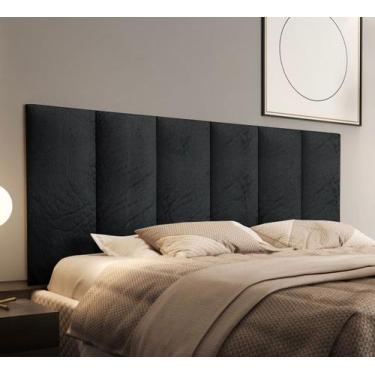 Imagem de Cabeceira Estofada Para Cama De Casal Queen 001 Dobrável Feita Em MDF/
