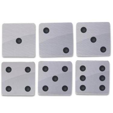 Imagem de Kit 6 Porta Copos Criativo Dado Branco Decoração Divertida - Geek Vip