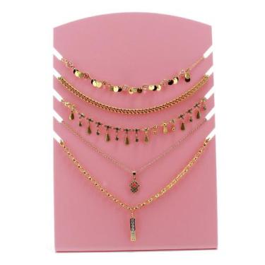 Imagem de Expositor De Bijuterias Colar Brincos Joias Acrílico - Acrilikus, Disp