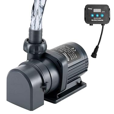 Imagem de hygger Bomba de água 800GPH submersível silenciosa e externa 24V, com controlador (30% a 100% configurações), bomba de retorno poderosa para tanques de peixe, aquários, lagoas, fontes, cárter, hidroponia (25W, 3 m)