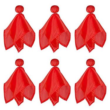 Imagem de 6 peças de bandeira de árbitro de futebol jogando bandeiras de penalidade de futebol bandeiras de desafio de bolas de futebol para acessório de festa, vermelho