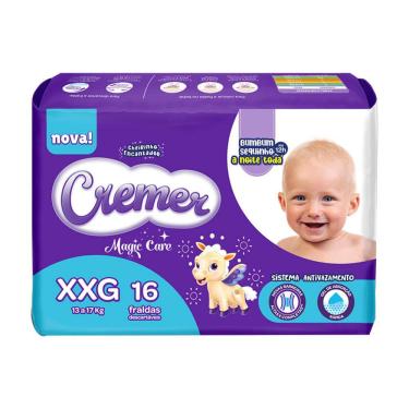 Imagem de Fralda Cremer Magic Care Tamanho XXG Pacote Prática com 16 Fraldas Descartáveis
