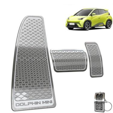 Imagem de BYD Dolphin Mini 2023/2025 Pedaleira At E Descanso Em Inox - Threepart