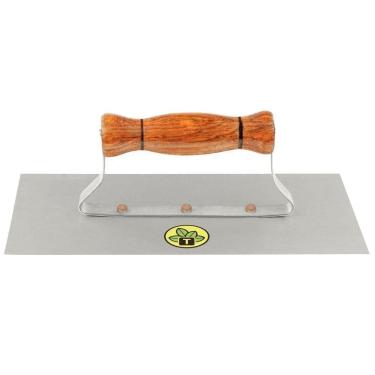 Imagem de Desempenadeira Metálica Base Lisa Tramontina Sem Dentes Com Cabo Madeira Tramontina