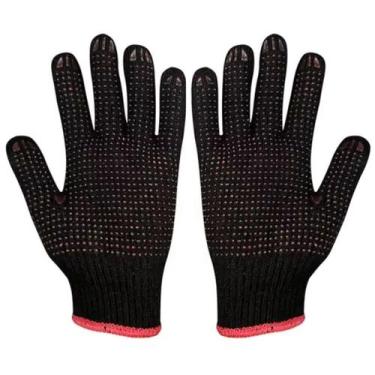 Imagem de Par Luva Pano Tricotada Malha Pigmentada PRETA - NAVY+PRO