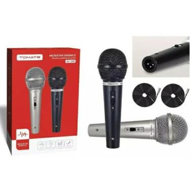 Imagem de Microfone dinâmico profissional duplo com fio tomate mt-1028