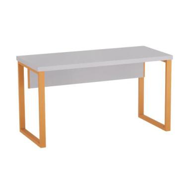 Imagem de Mesa Auxiliar Tubolar PE 40 Pandin 90 Cm Cinza e Laranja