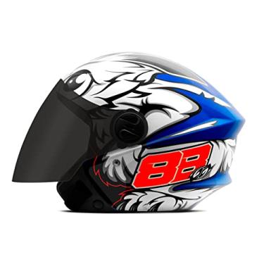 Imagem de CAPACETE ABERTO PRO TORK NEW LIBERTY 3 GP 88 BRILHANTE AZUL TAM. 58 VIS. FUMÊ