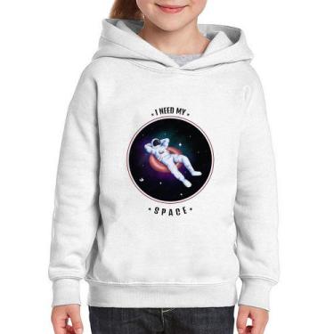 Imagem de Moletom Infantil I need my space - Foca na Moda, Branco, 10