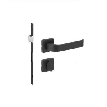 Imagem de Fechadura odin imab banheiro wc preta preto fosco pp 40mm