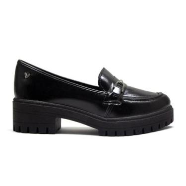 Imagem de Sapato Feminino Mississipi Mocassim Loafer Tendência Q8551, Preto, 37