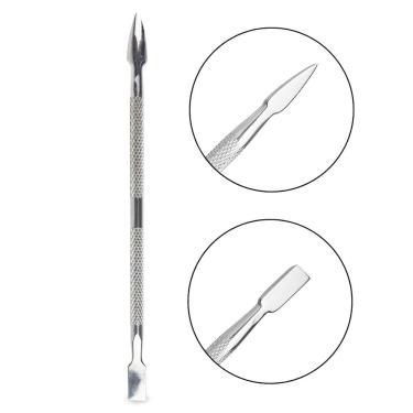 Imagem de Espátula Duas Pontas Arredondada e Fina Podologia Aço Inox