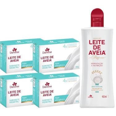 Imagem de 01UN Hidratante + 4un Sabonete Leite De Aveia Hipoalergenico