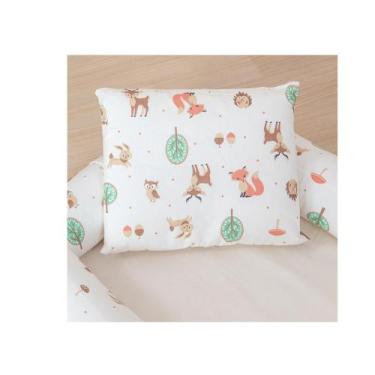 Imagem de Ninho redutor para berço - tema raposinha + almofadinha - MEDINA CONFE