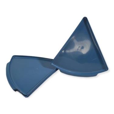 Imagem de Kit Pratos para Pizza 10 Unidades Plástico Colorido - Stanley, Azul