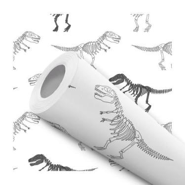 Imagem de Papel de Parede Adesivo Dinossauro T-rex Esqueleto Minimalista Infanti
