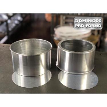 Imagem de Forma bolo fundo falso aluminio 17 x 10cm- com 2 formas - DOMINGOS PRO