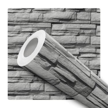 Imagem de Papel De Parede Adesivo Lavável Canjiquinha Cinza Efeito Visual 3D Ped