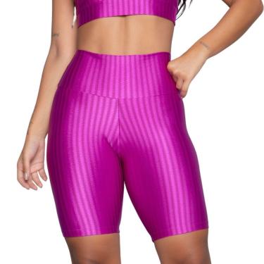 Imagem de Bermuda Fitness New Zig 3D Bella Fiore Poliamida Cós Alto Academia Treino Moda Feminina-Feminino