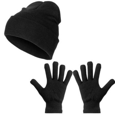 Imagem de Kit Luva e Touca lã de Inverno Conforto e Estilo para o Frio - Lefipe