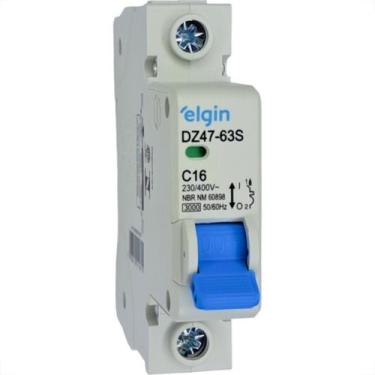 Imagem de Disjuntor Elgin ''Din'' Unipolar Dz47-63S - 16A.