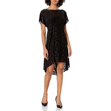 Imagem de Adrianna Papell Lurex Lurex Velvet Knot Back Shift, Preto, 36