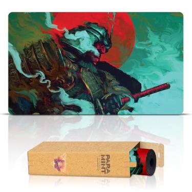 Imagem de Paramint Samurai (Stitched) - MTG Playmat - Compatible with Magic The Gathering Playmat - Play MTG, YuGiOh, TCG - Original Play Mat Art Designs & Accessories