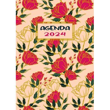 Imagem de Agenda Journalier 2024: Restez Organisé du 1er janvier 2024 au 31 décembre 2024 | Pages de Contacts, Emplois du Temps, Journal de Mots de Passe, Jours Fériés, Anniversaires et Bien Plus Encore !