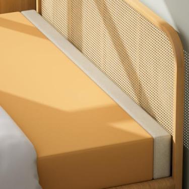 Imagem de DEEPSHARK Enchimento de lacunas de cama, enchimento de rachaduras de colchão entre a cama e a parede com capa removível, enchimento grosso de lacuna de cabeceira para cama king (bege-king - 198 x 5 x