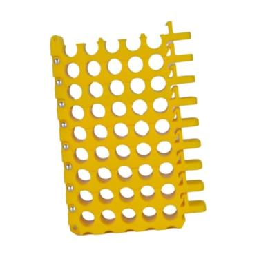 Imagem de AsrMyjcx Ferramenta de Gerenciamento de Cabos Amarelo Ferramenta de Gerenciamento de Cabos Organizador de Cabos de Rede para Salas de Servidores Cat5 Cat6 Cat7, Furos 5x8