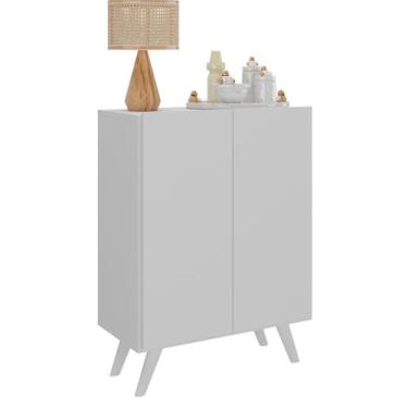 Imagem de Armário Cômoda Infantil 2 Portas Retrô Multimóveis Mp4231 Branco