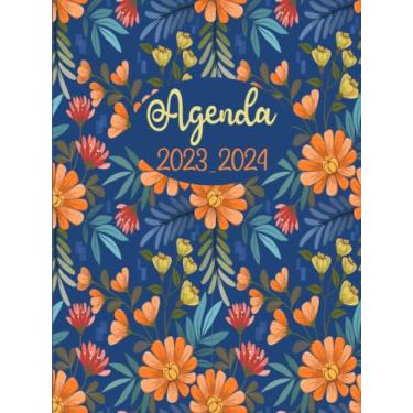 Imagem de Agenda Semainier 2023-2024: Agenda Semainier 24 Mois 2023-2024, Planificateur hebdomadaire grand format A4, 2 Pages Par Semaine, Jolie Couverture.