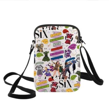 Imagem de KEYCHIN Bolsa tiracolo Six The Musical Broadway Six Queen Fans Gifts Six Queen Theatre Bolsa de ombro Broadway Six Queen Merch, Seis cb