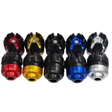 Imagem de Pacote com 2 controles deslizantes com estrutura de garfo dianteiro, copo antiqueda, proteção da roda dianteira da motocicleta para a maioria das motocicletas, motocicletas, scooters de ciclomotor