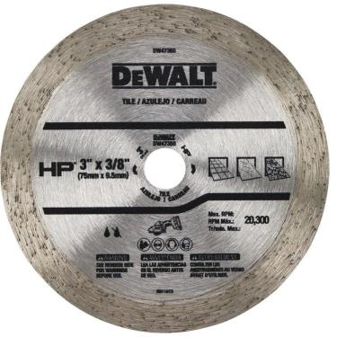 Imagem de Disco Diamantado Liso 3" x 3/8" (76 x 9,5mm) DW47350 DeWalt - Unica Unico