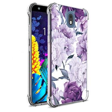 Imagem de Capa Bereajoy para LG K30 2019 / LG Escape Plus/LG Journey LTE L322DL, Capa ultrafina de TPU de plástico macio antiqueda para celular Capa para LG K30 2019, Purple flower