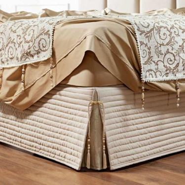 Imagem de Saia Para Cama Box King Paris Matelada - Bege - A Decorativa
