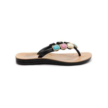 Imagem de Chinelo Feminino Confortavel Anatômico Terapia dos Pés Multicolorido, 