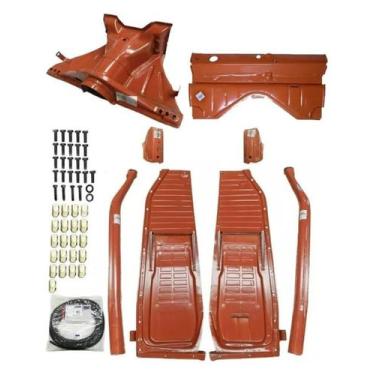 Imagem de Kit Assoalho Fusca Moderno Estriguaru + Pé de Coluna Cabeçote e Cangal