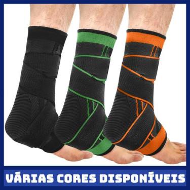 Imagem de Estabilizador De Tornozelo Tornozeleira Tensor Ajustável Dor - MBFit, 