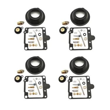 Imagem de Kit de reparo de carburador diafragma a vácuo Junta de válvula de agulha Válvula de corte de ar para Yamaha XS400 Special XS400S XS 400S 400 S (4 peças)