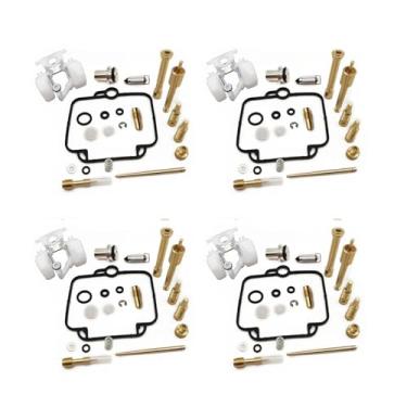 Imagem de Kit de reparo de carburador junta de parafuso de ar assento de agulha flutuante com flutuador de carburador para Suzuki GS500E 1989-2000 GS 500 GS500 E (4 peças)