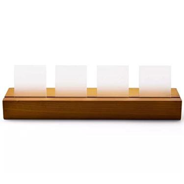 Imagem de Suporte de exibição de brincos de madeira, suporte de exibição de brinco portátil com brinco destacável de papelão para venda de brinco, exibição de joias, suporte de cartão de visita, expositor de