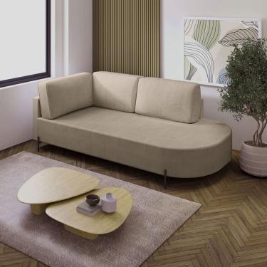 Imagem de Sofá Living Orgânico 2 Lugares 165cm Norten Bege