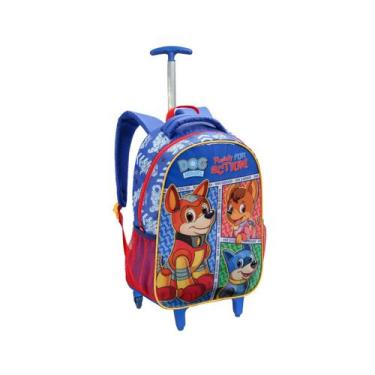 Imagem de Mochila Rodinha Infantil Dog Heroes Meninos Escolar Fast Bag - Seanite