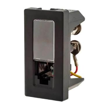 Imagem de Tomada Telefone RJ11 4 Fios 1M Preta 615010PT - Legrand Pial PLUS +