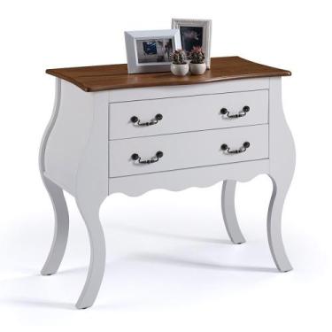 Imagem de Cômoda de Madeira com 2 Gavetas Bombê Antique - M51007 - Linz, Laca - 