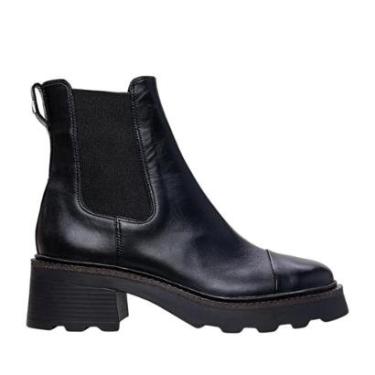 Imagem de Bota Feminina Carrano Cano Baixo Couro Preta - 486001G-Feminino