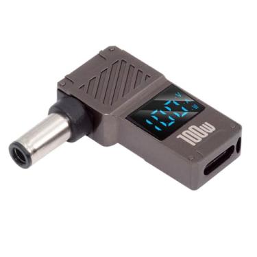 Imagem de cablecc USB-C Type-C Smart LED Display entrada em 100 W unidade DC 6,0 x 1,4 mm Jack Alimentazione 20 V 5 A PD carica 65 W adaptador per computador portátil