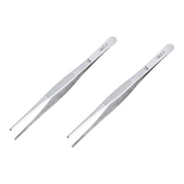 Imagem de Kit Duas Pinça Culinária Profissional 20cm Aço Inox Weck